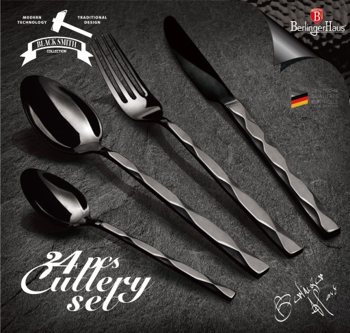 Столовые приборы Berlinger Haus Shiny Black, 24 предмета BH 2622