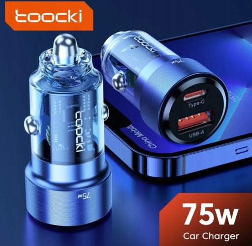 Автомобильное зарядное устройство, USB 3.1 тип C, USB тип C Tooki 5000 мА Mega сильное