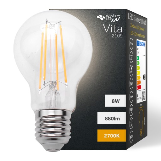 E27 LED FILAMENT EDISON РЕТРО ДЕКОРАТИВНАЯ лампа 8 Вт