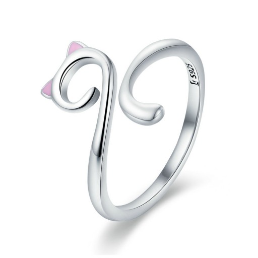 Серебряное открытое кольцо CHARMING CAT S925