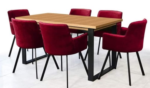 КОМПЛЕКТ Стол 80х150/190 + 6 стульев LOFT INDUSTRIAL