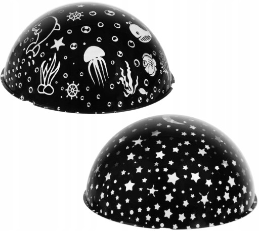 LAMPKA NOCNA OBROTOWA 360 LED 2w1 PROJEKTOR GWIAZD