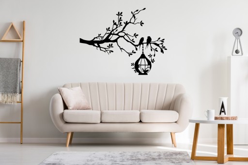 Dekoracja ścienna do salonu panel ażurowy 3D A056 GAŁĄŹ 120x93 cm obraz