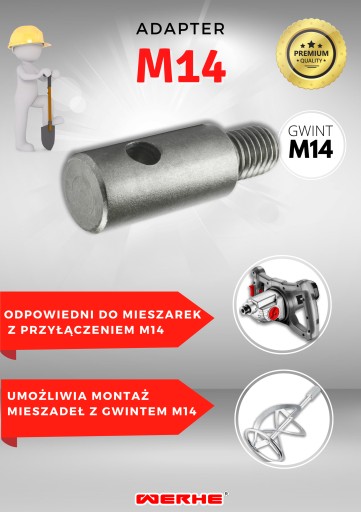Świder Wiertło do Gleby 40 mm z Adapterem m14