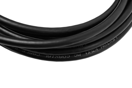 Gotowy kabel antenowy Wtyk TV kątowy i Gniazdo Antenowe 3m czarny PREMIUM