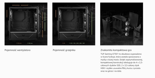 Asus TUF Gaming GT301 90DC0040-B49000, Корпус для компьютера