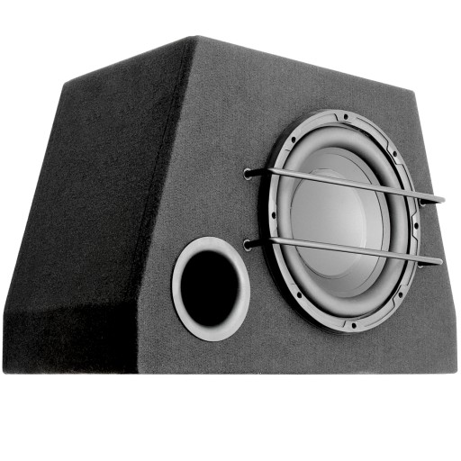Skrzynia basowa 25cm BASS REFLEX MAC AUDIO + WZMACNIACZ 4-Kanałowy + KABLE