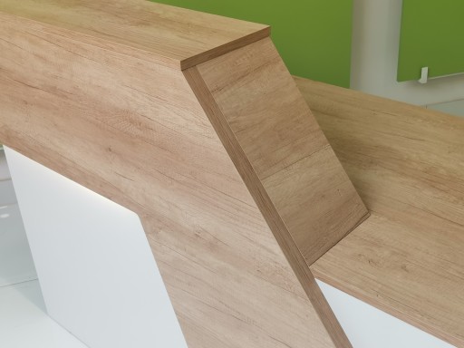 Ресепшн-стойка R196, 200x80 см, со светодиодной подсветкой