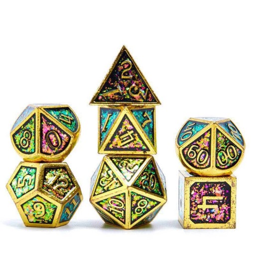 Цветочный набор из 7 металлических костей RPG