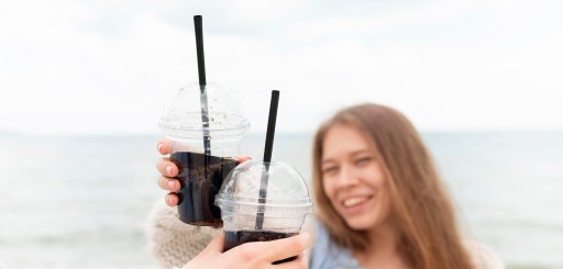Чёрные пластиковые трубочки Shake для питья, 500 шт.
