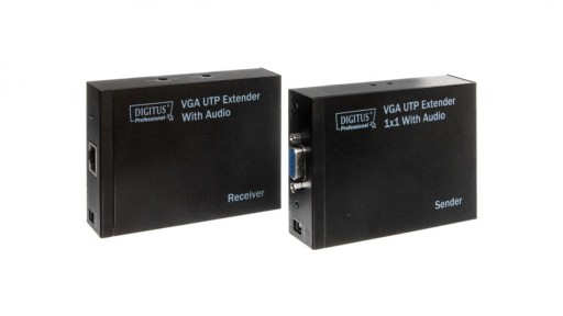 Удлинительный кабель VGA видео+аудио витая пара 300м