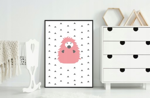 OBRAZ PLAKAT W RAMIE 33x43 cm Jeż PD103