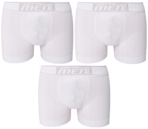 6 X GATTA BOXER BOKSERKI MĘSKIE BAWEŁNA BIAŁE CZARNE XXL