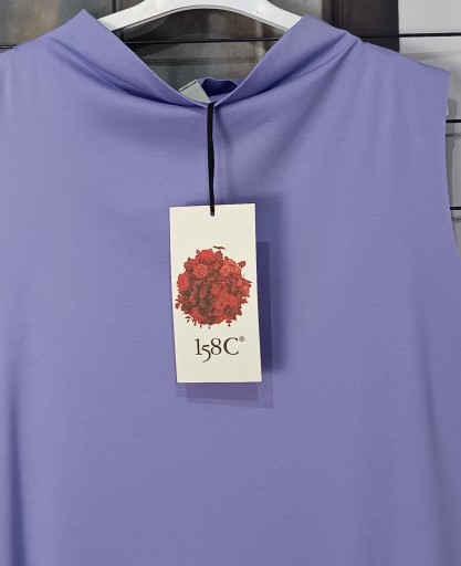 WŁOSKA TUNIKA STYL WENDY TRENDY WRZOS ASYMETRYCZNA 158C duża do 120 biust