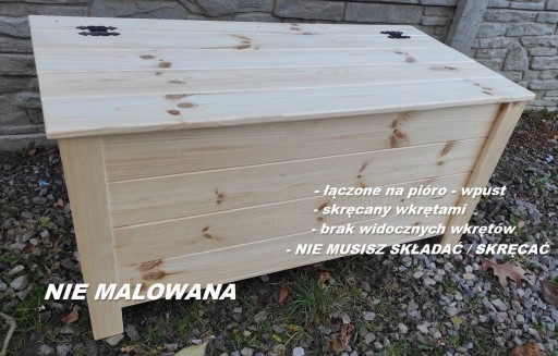 Skrzynia drewniana 80x50x40 NIE MUSISZ SKŁADAĆ