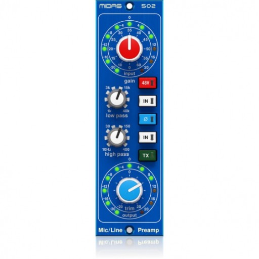 Midas MICROPHONE PREAMPLIFIER 502 V2 Модуль микрофонного предусилителя в