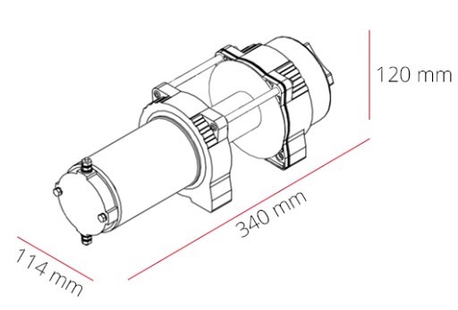 POKROWIEC DO WYCIĄGAREK 2000ST 2500ST 3500ST DRAGON WINCH wodoodporny IP