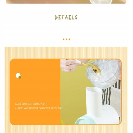Electric Ice Crusher Shave Ice Device USB Charging