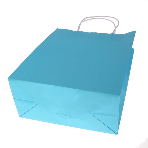10szt Torba Na Prezenty Na Imprezę Z Uchwytami Urodziny Sky Blue Średnia 27 x 22 x 11 cm