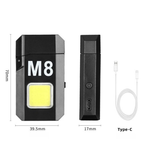ИНДУКЦИОННАЯ ЗАЖИГАЛКА, ТРУБОЧНЫЙ СВЕТОДИОДНЫЙ ФАКЕЛ, USB