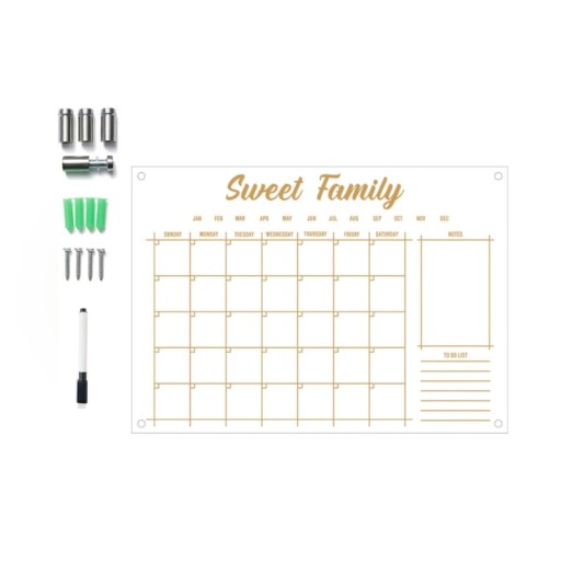 Acrylic Calendar Wall Calendar Clear Whiteboard for Wall White Boards