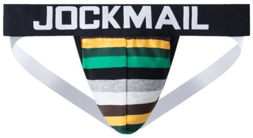 Хлопковые трусы Jockmail Jockstrap, черные, XXL
