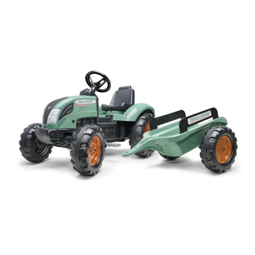 Трактор FALK Green Lander с педалями и прицепом на 3 года