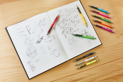 Карандаш механический Rotring 1,0 мм, корпус черный.