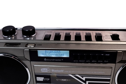 РАДИОРЕГИСТРАТОР С МИКРОФОНОМ DAB+ USB BT СИГНАЛИЗАЦИЯ SOUNDMASTER SRR70TI