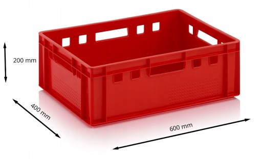 E2 skrzynka EURO z atestem 600x400x200 paleta 50 szt