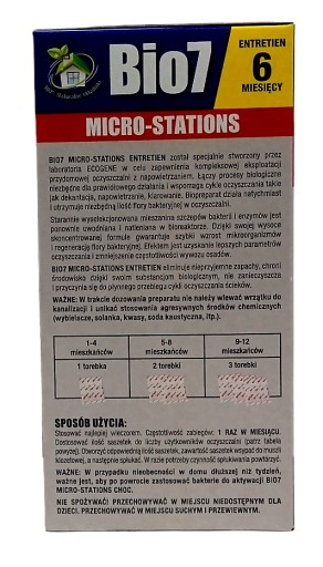 BIO7 ENTRETIEN МИКРОСТАЦИИ 480 Г. КИСЛОРОД BIO 7 ДЛЯ УСТАНОВОК БИООЧИСТКИ