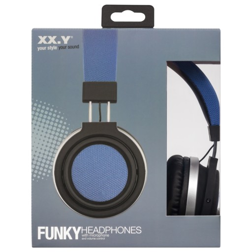 Słuchawki XX.Y FUNKY M2 BLUE mikrofon vol control