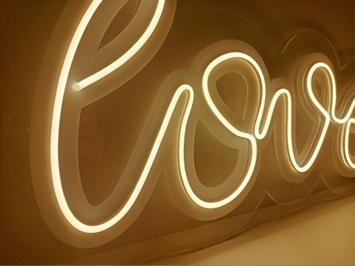 DUŻY podświetlany napis Neonowy Neon LOVE 63x33 cm