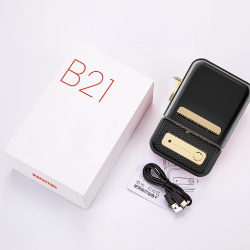 Термопринтер NIIMBOT B21 Bluetooth НАКЛЕЙКИ БЕЖЕВЫЕ И ЗОЛОТЫЕ ЭТИКЕТКИ
