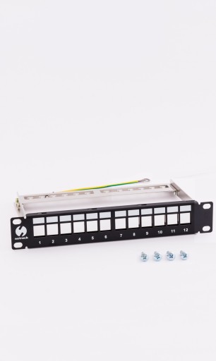 Патч-панель Netrack Keystone 10 дюймов, 12 портов UTP