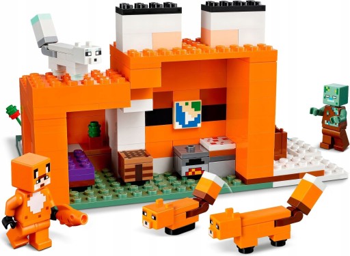 ПОДАРОЧНЫЙ НАБОР LEGO MINECRAFT FOX HABITAT MAINCRAFT HOUSE BLOCK