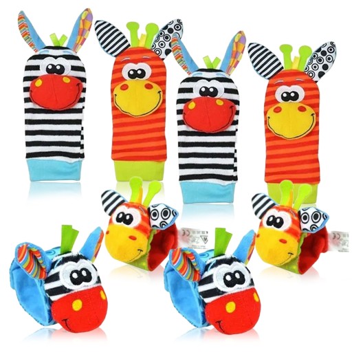 2x ZESTAW | 4-Pack SKARPETKI 3D OPASKI GRZECHOTKI