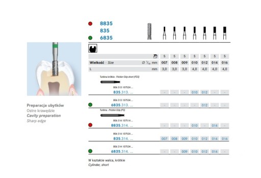 Komet Drill АЛМАЗНОЕ ШЛИФОВАНИЕ турбина 8835.010