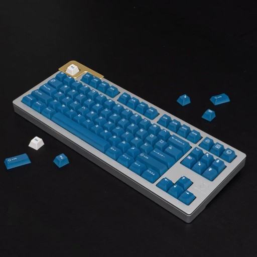 Klawisze do Klawiatury Mechanicznej PBT Profile Cherry 129szt GMK WoB Blue