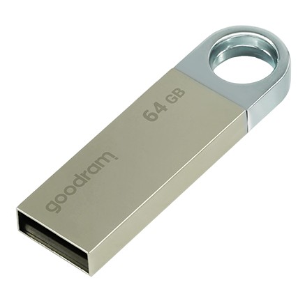 Флеш-накопитель GOODRAM 64 ГБ UUN2 USB 2.0, серебристый