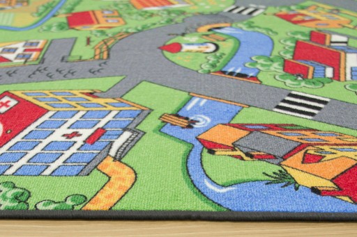 DYWAN DO POKOJU DZIECKA CHŁOPCA MIASTO DROGA FILC LITTLE VILLAGE 200x300 cm