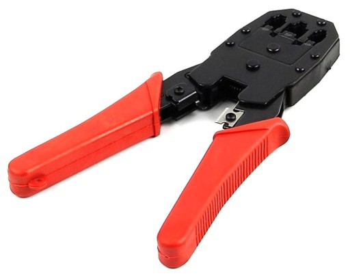 ZACISKARKA + TESTER SIECI + WTYKI RJ45 + OSŁONKI
