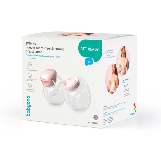 Молокоотсос с двойным корпусом TWINNY Babyono 1002 + БЕСПЛАТНО