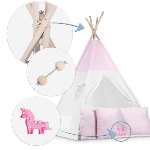 Палатка TIPI детская Гирлянда Светодиодные подушки