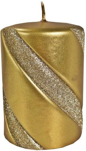 Декоративный НАБОР СВЕЧЕЙ VELLA GOLD ARTMAN, блестки