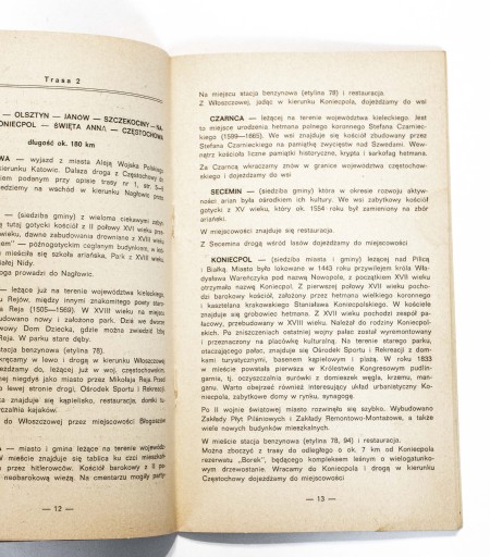 STARA KSIĄŻKA SAMOCHODEM PO WOJEWÓDZTWIE CZĘSTOCHOWSKIM