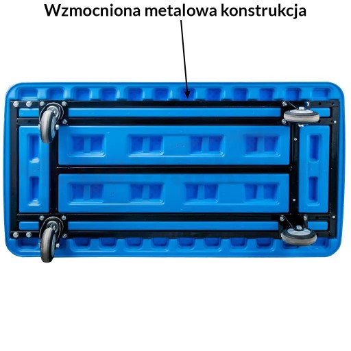 Wózek transportowy platformowy SKŁADANY 500KG MAGAZYNOWY platforma 109x64cm