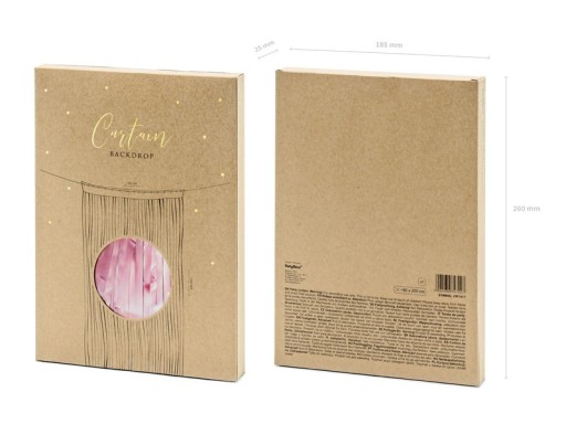 Kurtyna Lameta Party Rose Gold 90x250cm