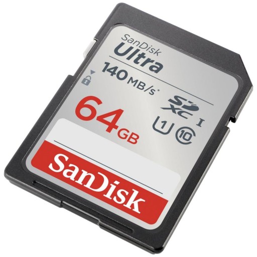 Карта памяти SanDisk 64 ГБ Ultra 140 МБ/с SD (SDXC)