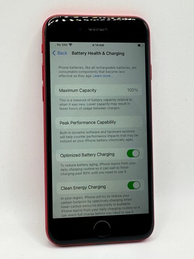 Smartfon Apple iPhone SE 2020 64GB Red / Czerwony - BATERIA 100% FOLIA 3MK